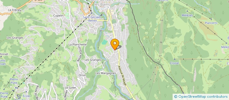localisation de l'entreprise ACCRO-BIKE MONT-BLANC à SAINT-GERVAIS-LES-BAINS