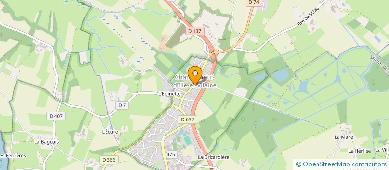 localisation de l'entreprise ACCRO D'ART à CHATEAUNEUF-D'ILLE-ET-VILAINE
