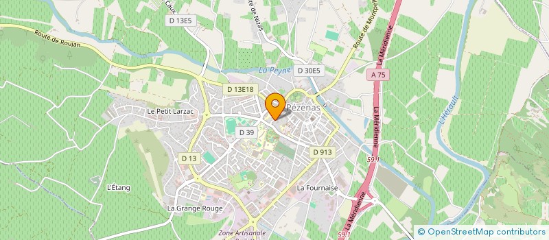 localisation de l'entreprise ACCRO DANCE à PEZENAS