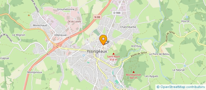 localisation de l'entreprise ACCRO'NAT  YSSINGEAUX