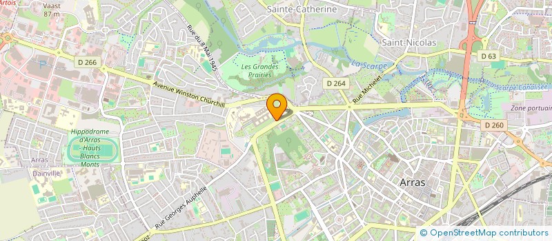 localisation de l'entreprise (ACCROB'ART) à ARRAS