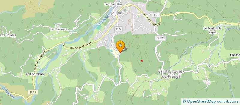 localisation de l'entreprise ACCROBRANCH RSB  JAUJAC