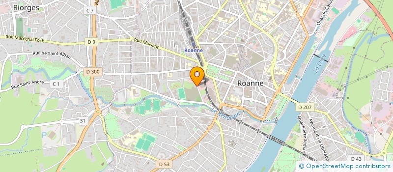 localisation de l'entreprise ACCROCHAGE à ROANNE