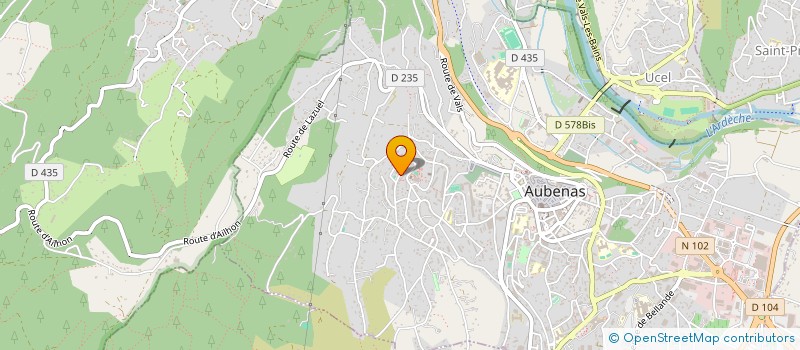 localisation de l'entreprise ACCROS à AUBENAS