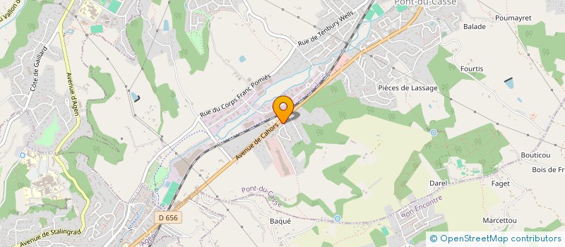 localisation de l'entreprise ACCROVELO  PONT DU CASSE