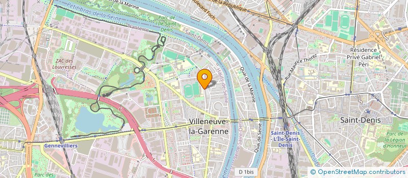 localisation de l'entreprise ACCS FUTSAL CLUB PARIS VA 92 à VILLENEUVE-LA-GARENNE