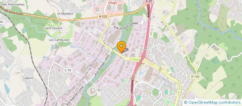 localisation de l'entreprise ACCT à LIMOGES