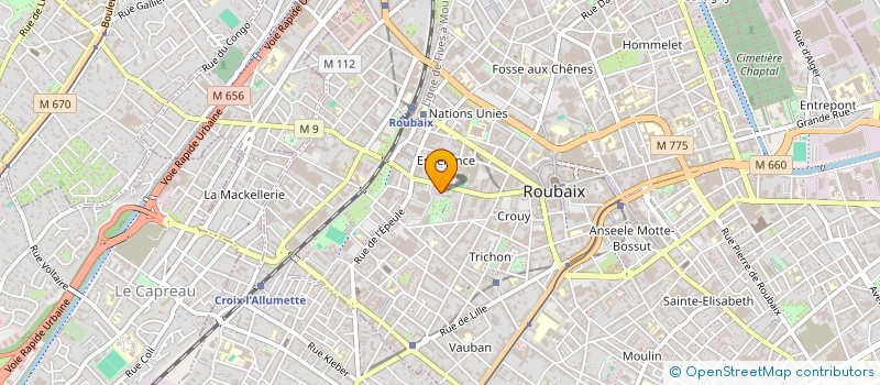 localisation de l'entreprise ACCTI ENVIRONNEMENT à ROUBAIX