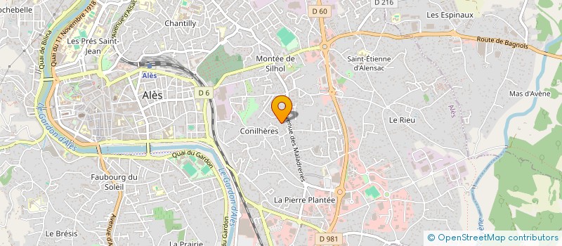 localisation de l'entreprise ACCTTE  ALES