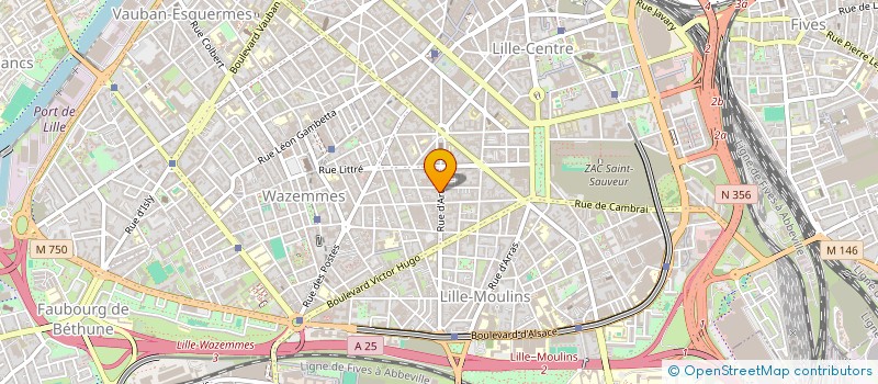 localisation de l'entreprise ACCU 62 à LILLE