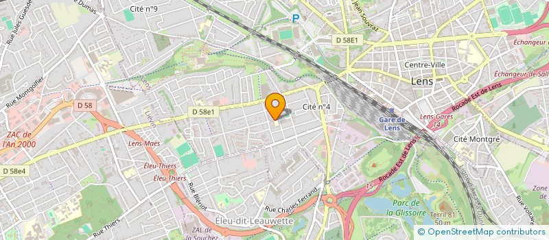 localisation de l'entreprise ACCUEIL 9 DE COEUR à LENS