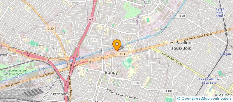 localisation de l'entreprise ACCUEIL CONSEIL ET REHABILITATION  BONDY