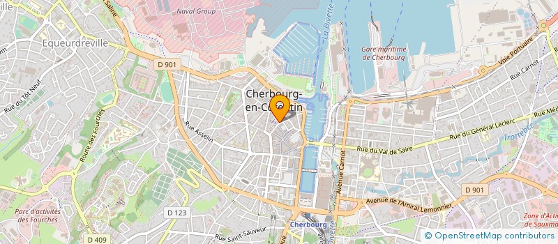 localisation de l'entreprise ACCUEIL DES VILLES FRANCAISES CHERBOURG-OCTEVILLE  CHERBOURG-EN-COTENTIN