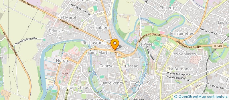 localisation de l'entreprise ACCUEIL DES VILLES FRANCAISES DE NIORT  NIORT