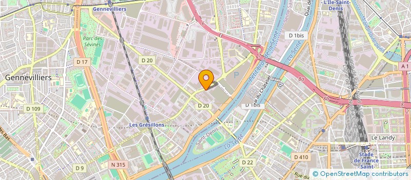 localisation de l'entreprise ACCUEIL ET BACKSTAGE à GENNEVILLIERS