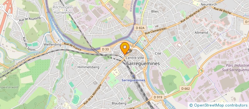 localisation de l'entreprise ACCUEIL FUNERAIRE à SARREGUEMINES