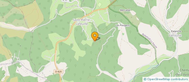 localisation de l'entreprise ACCUEIL GEORGES LYSE à BELLEFONT-LA RAUZE