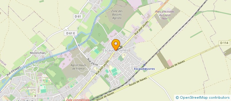 localisation de l'entreprise ACCUEIL LOISIRS SPORTS ET PERISCOLAIRES D'ESCAUDOEUVRES  ESCAUDUVRES