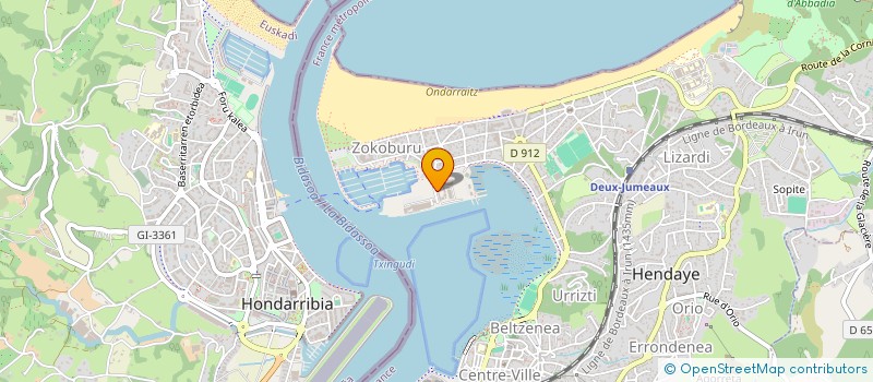 localisation de l'entreprise ACCUEIL MARINE SERVICES  HENDAYE