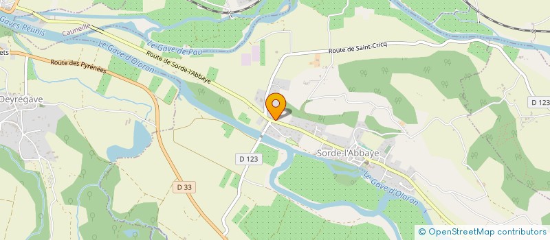 localisation de l'entreprise ACCUEIL PAYSAN AQUITAINE  SORDE L'ABBAYE