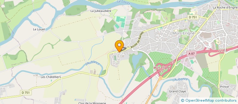 localisation de l'entreprise ACCUEIL PAYSAN MAINE ET LOIRE  MURS-ERIGNE