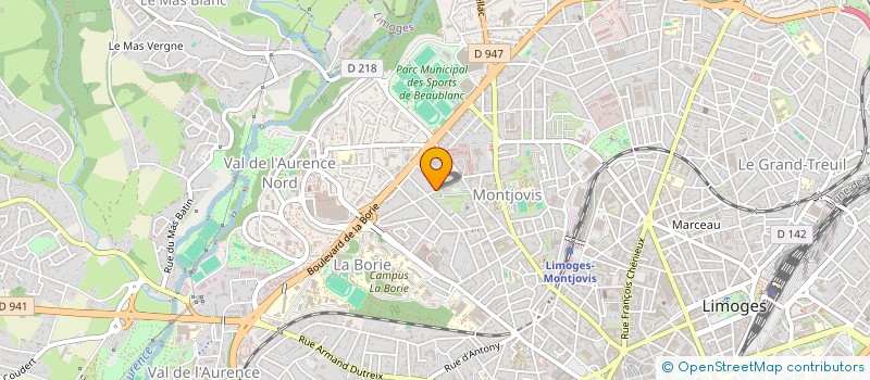 localisation de l'entreprise ACCUEIL PELERINS AUX BILLANGES à LIMOGES