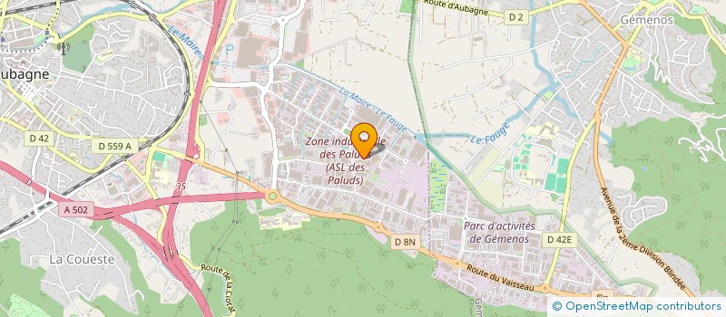 localisation de l'entreprise ACCUEIL PROTECTION INCENDIE à AUBAGNE