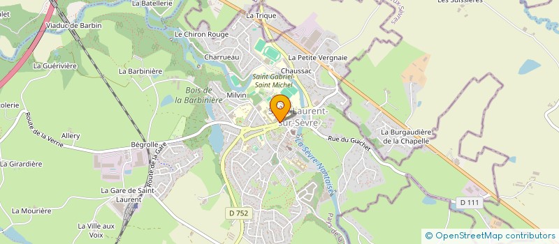 localisation de l'entreprise ACCUEIL SAINT GAB' à SAINT-LAURENT-SUR-SEVRE