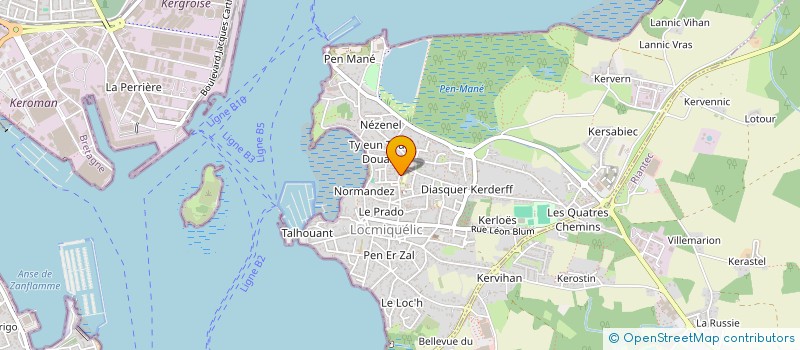 localisation de l'entreprise ACCUEIL SANS FRONTIERES à LOCMIQUELIC