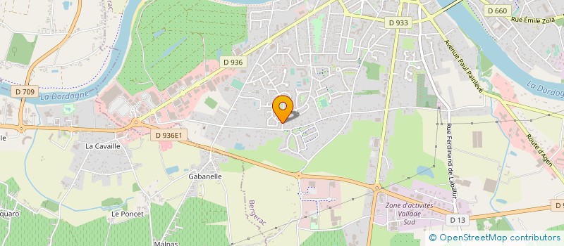 localisation de l'entreprise ACCUEIL SERVICE FORMATION  BERGERAC