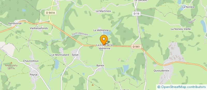 localisation de l'entreprise ACCUEIL STE THERESE à AUBUSSON