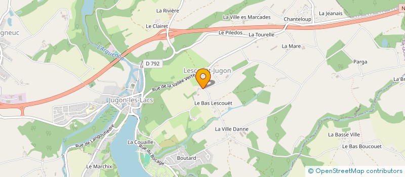 localisation de l'entreprise ACCUEILLIR AU VERGER à JUGON-LES-LACS