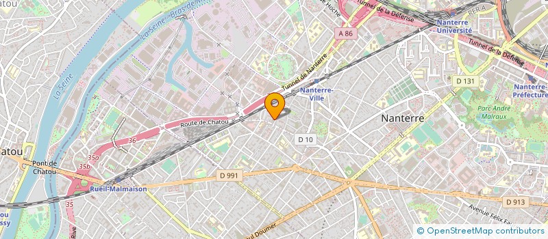 localisation de l'entreprise ACCUEILLONS LES MIGRANTS- NANTERRE  NANTERRE