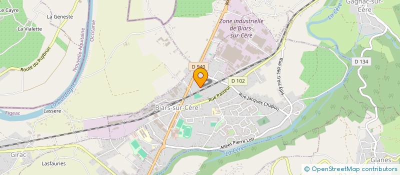 localisation de l'entreprise ACCUEILOTEL  BRETENOUX