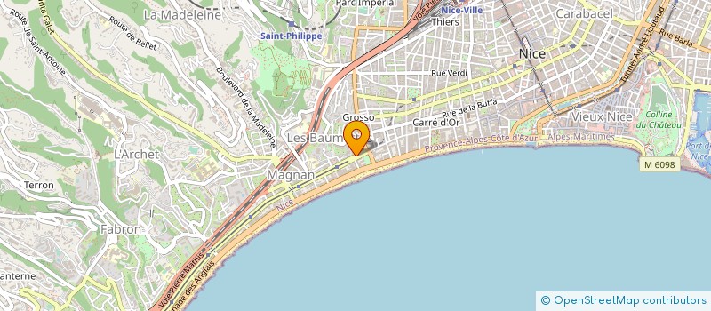 localisation de l'entreprise ACCUMULATEURS DU SUD-EST à NICE