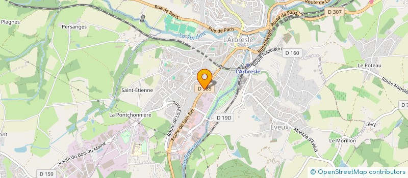 localisation de l'entreprise ACD  L'ARBRESLE