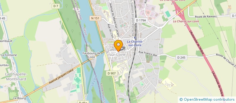 localisation de l'entreprise ACD IMMO à LA CHARITE-SUR-LOIRE