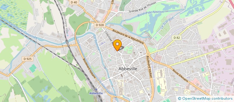 localisation de l'entreprise ACD IMMOBILIER à ABBEVILLE