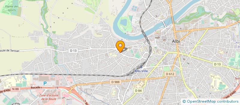 localisation de l'entreprise ACD IMMOBILIER à ALBI