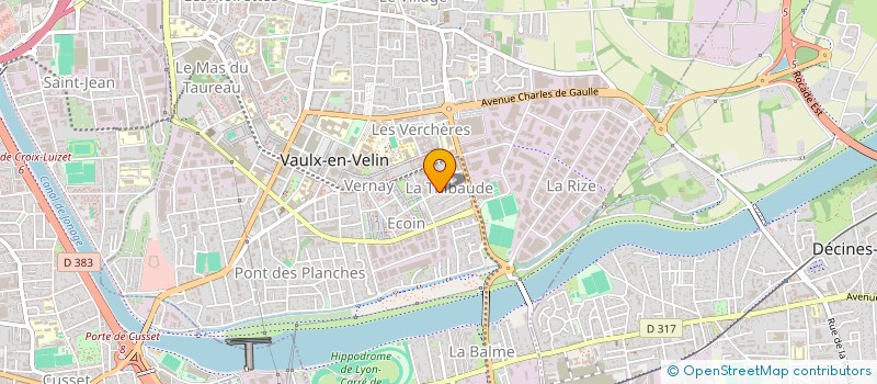 localisation de l'entreprise ACD SOINS à VAULX-EN-VELIN