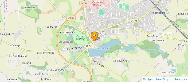 localisation de l'entreprise ACDA  COMBOURG