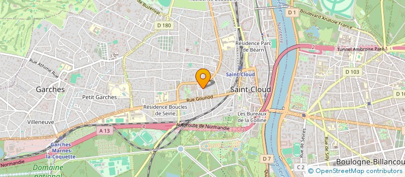 localisation de l'entreprise ACDC92 à SAINT-CLOUD