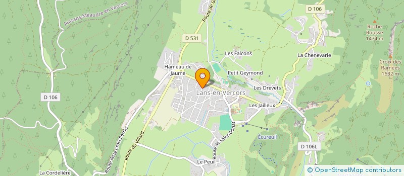 localisation de l'entreprise ACDI - A LA CROISEE DES DESIGNERS INTEGRES  LANS-EN-VERCORS