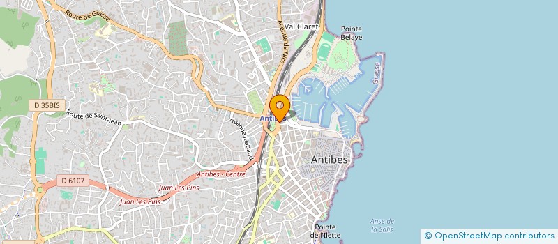 localisation de l'entreprise ACDLB AU COEUR DE LA BOULANGERIE à ANTIBES