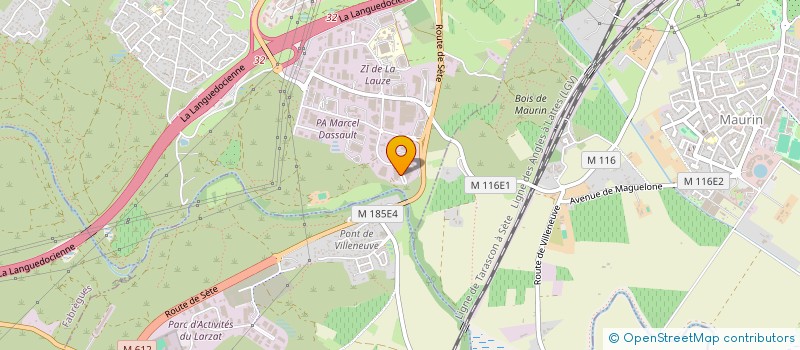 localisation de l'entreprise ACDP  MONTAGNAC