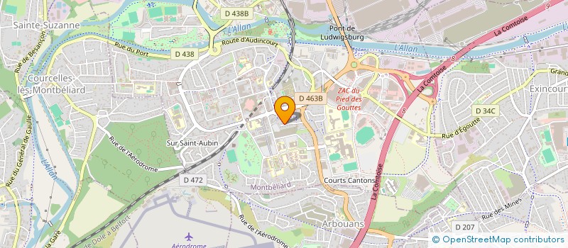 localisation de l'entreprise ACE  MONTBELIARD