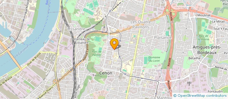 localisation de l'entreprise ACE à CENON