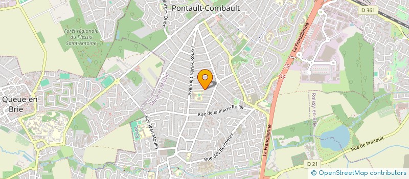 localisation de l'entreprise ACE (AMENAGEMENT COMBLES ET ELECTRICITE) à PONTAULT-COMBAULT