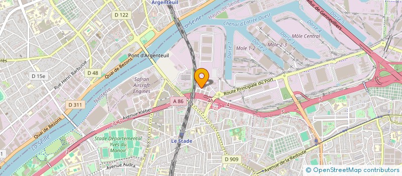 localisation de l'entreprise ACE PRINT à GENNEVILLIERS