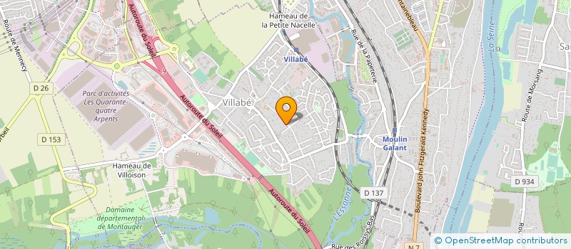 localisation de l'entreprise ACE TAXI 45  VILLABE